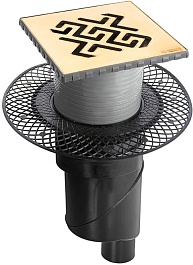 BERGES Wasserhaus Душевой трап Platz Antik 150 092061 золото глянец – фотография-1